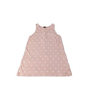 Suzanne Betro Pink Blush Polka Dot Tunic Sleeveless Dress 2xl